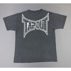 Vintage Y2K Tapout MMA UFC Black Shirt Fit Medium Sports Streetwear Hype Logo